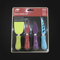 Yipfung 4 Piece Colored Cheese Knives Set