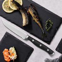 4.5”Steak knife-POM bolster handle-with triple rivets